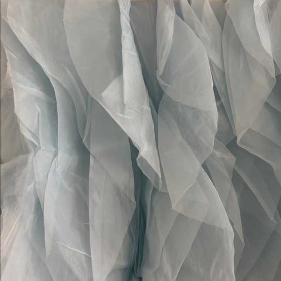 Light Blue Ruffled Blouse - Picture 2 of 4